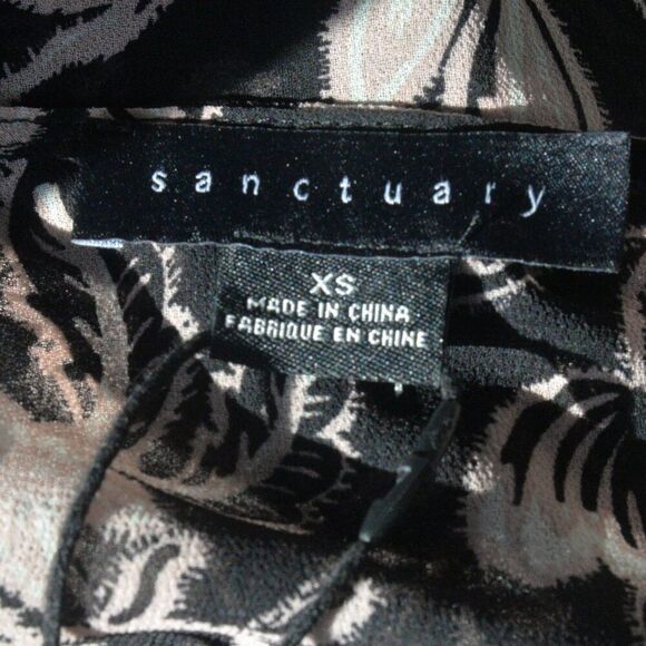 Sanctuary Ruffle Moment Chiffon Blouse 100 Percent Recycled Polyester Oversized - Picture 5 of 6